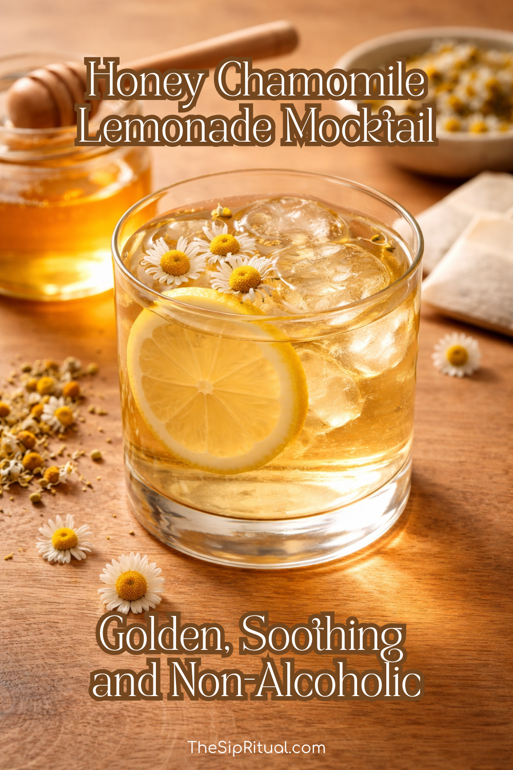 Honey Chamomile Lemonade Mocktail (Iced or Hot — The Most Calming Spring Drink