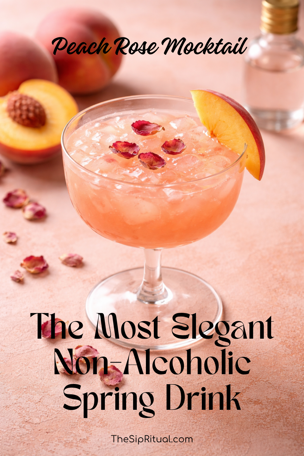 Peach Rose Mocktail Recipe (Delicate, Romantic, Non-Alcoholic)