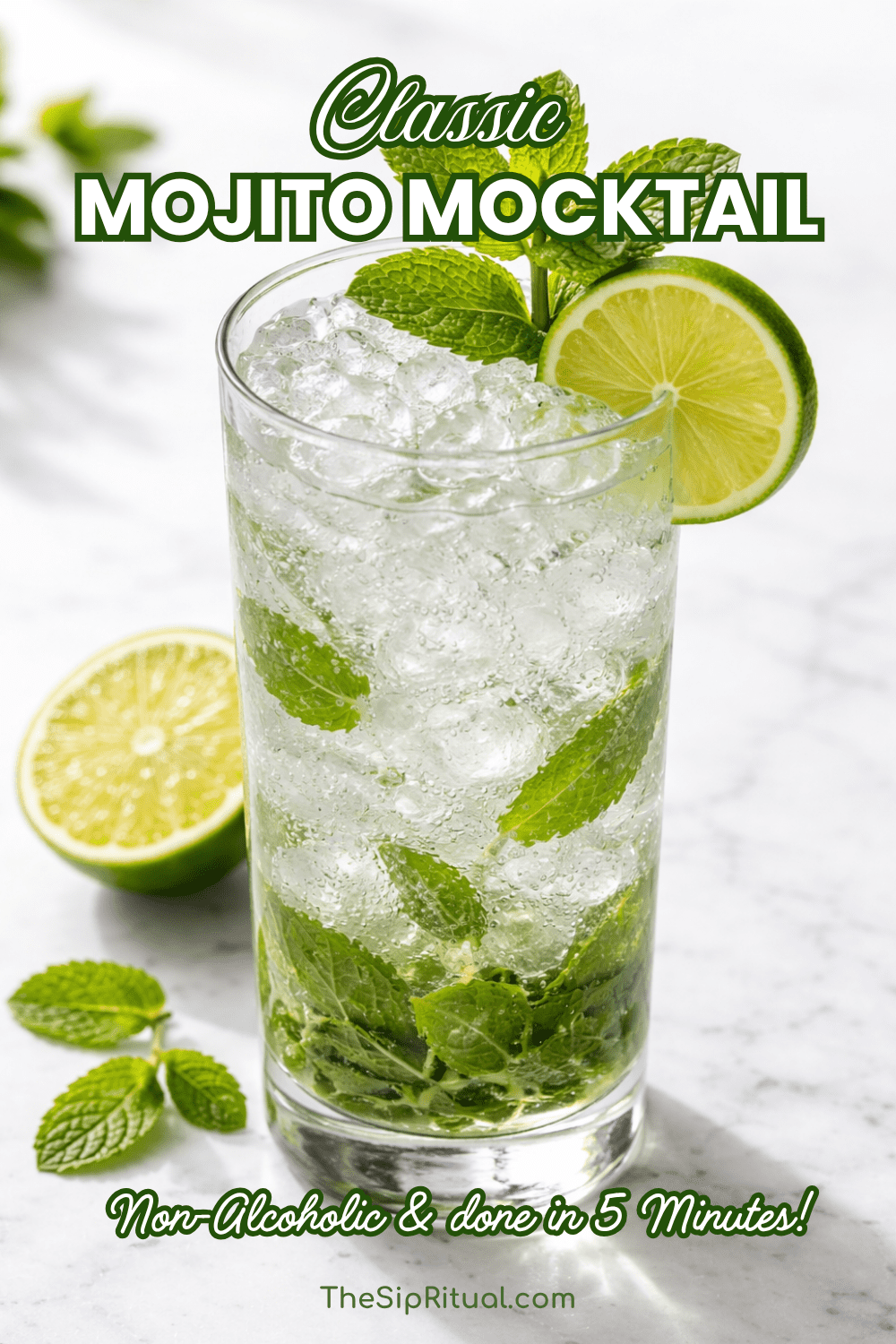 Classic Mojito Mocktail Recipe (Non-Alcoholic, 5 Minutes, Better Than You Think!)