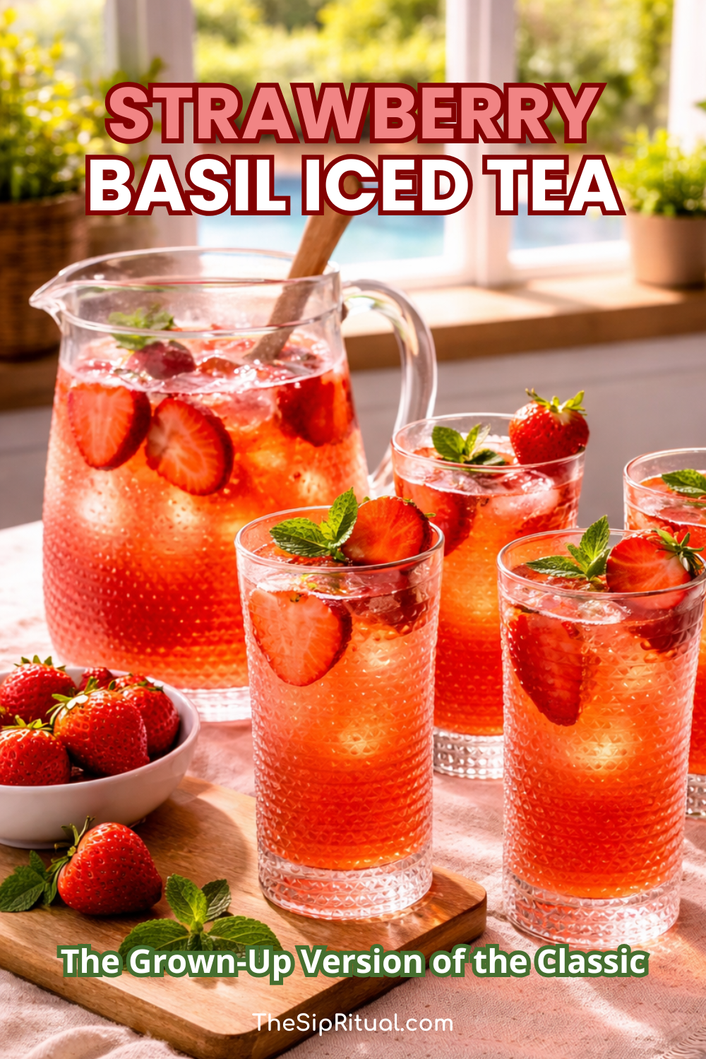 Strawberry Iced Tea Recipe (The Most Beautiful Pink, Made From Scratch)